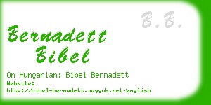 bernadett bibel business card